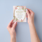 Budget Bloral Rosa Gold Tiara Quinceañera Flyer (Gruppe)