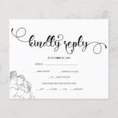 Budget Bloral/RSVP Karte. Flyer (Hinten)