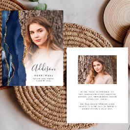 Budget Blue Agate Foto Abschluss Ankündigung