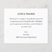 Budget Blue and White Grad Vielen Dank (Rückseite)