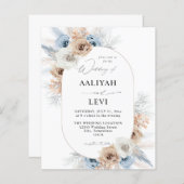 Budget Blue & Beige Boho Floral Wedding 2 (Vorne/Hinten)