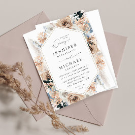 Budget Blue & Beige Boho Floral Wedding V2 LN