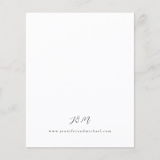 Budget Blue & Beige Boho Floral Wedding V2 LN (Rückseite)