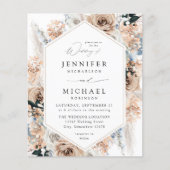 Budget Blue & Beige Boho Floral Wedding V2 LN (Vorderseite)