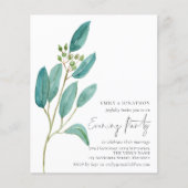 Budget Blue Blätter Hochzeitsstichtag Abend Party (Vorderseite)