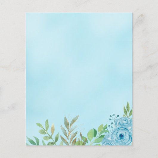 Budget Blue Boy Bear Grüne Dusche Einladung (Rückseite)