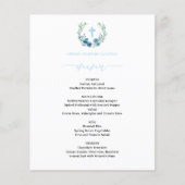 Budget Blue Boy Floral Wreath Taufmenü (Vorderseite)