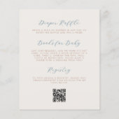 Budget Blue Boy Teddy Bear QR Code Babydusche (Rückseite)