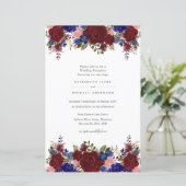 BUDGET Blue Burgundy Floral Wedite A9 (Stehend Vorderseite)