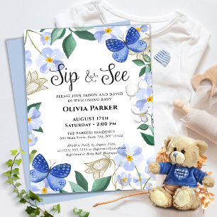 Budget Blue Butterfly Boy Baby Sip und sehen Einla