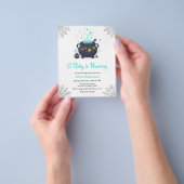 Budget Blue Cauldron Halloween Baby Dusche Einladu Flyer (Gruppe)