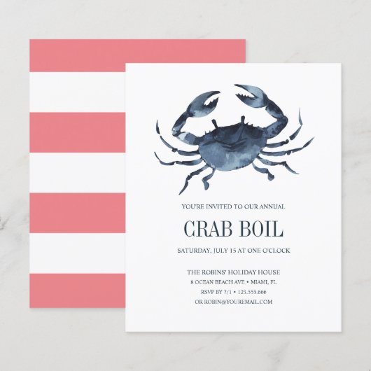 BUDGET Blue Crab Fest Meeresfrüchte Kochen Party (Vorne/Hinten)