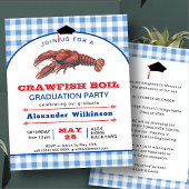 BUDGET Blue Crawfish Boil GRAD Party Einladung