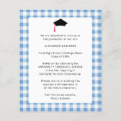 BUDGET Blue Crawfish Boil GRAD Party Einladung (Rückseite)