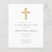 Budget Blue Cross Boy Bestätigung Einladung (Vorderseite)