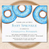 Budget Blue Donuts Boy Baby Sprinkle Einladung