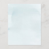 Budget Blue Elephant Boy Baby Dusche Einladung Flyer (Hinten)