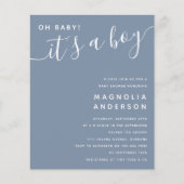 Budget Blue Es ist eine Kinderdusche Einladung (Vorderseite)