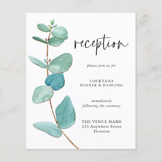 Budget Blue Eukalyptus Wedding Details (Vorderseite)