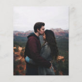 Budget Blue Floral Chinoiserie Chic Foto Hochzeit (Rückseite)