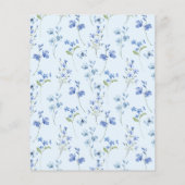 BUDGET Blue Floral Sie ist binden Knoten Brautpart (Rückseite)