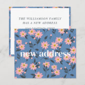 Budget Blue Floral Wir haben neue Zuhause Moving C (Vorne/Hinten)