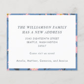 Budget Blue Floral Wir haben neue Zuhause Moving C (Rückseite)