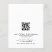 Budget Blue Florals QR Wedding Abend Party (Rückseite)