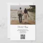 Budget Blue Foto QR Code UAWG Wedding Einladung (Rückseite)