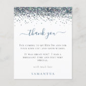 Budget Blue Glitzer Foto Hen Party Vielen Dank (Vorderseite)