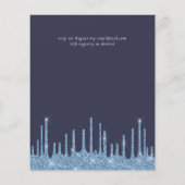 BUDGET Blue Glitzer Hochzeitsempfang (Rückseite)