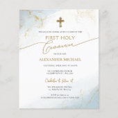 Budget Blue Gold Cross Boy Erste Heilige Kommune (Vorderseite)