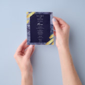 Budget Blue Gold Paint Marble Wedding Flyer (Gruppe)