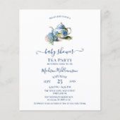 Budget Blue Hydrangea Baby Dusche Tee Party (Vorderseite)