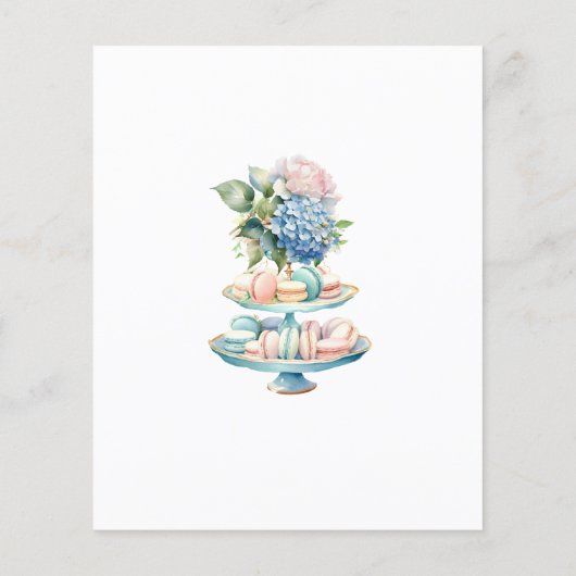 Budget Blue Hydrangea Brautparty Tea Party (Rückseite)