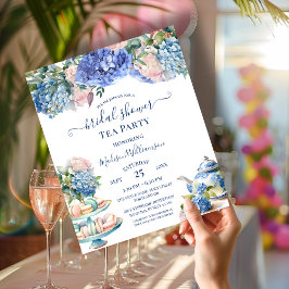 Budget Blue Hydrangea Brautparty Tea Party