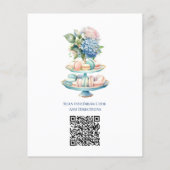 Budget Blue Hydrangea Brautparty Tea QR Code (Rückseite)