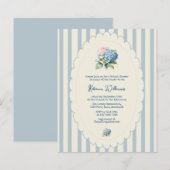Budget Blue Hydrangea Coastal Stripe Bridal Shower (Vorne/Hinten)