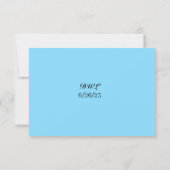 Budget Blue Hydrangea QR Code RSVP Karte (Rückseite)