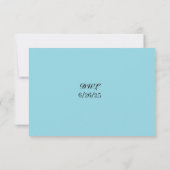 Budget Blue Hydrangea RSVP Card Karte (Rückseite)