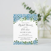 Budget Blue Hydrangeas Bridal Dusche Einladung (Stehend Vorderseite)