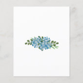 Budget Blue Hydrangeas Bridal Dusche Einladung (Rückseite)