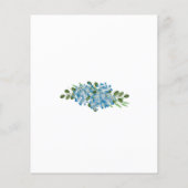 Budget Blue Hydrangeas Hochzeitseinladung (Rückseite)