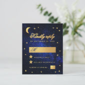 Budget Blue Imitate Gold Stars Celestial Wedding R (Stehend Vorderseite)