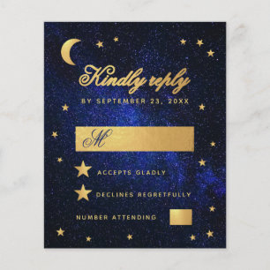 Budget Blue Imitate Gold Stars Celestial Wedding R
