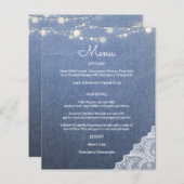 Budget Blue Jeans, String Lights & Lace Menu (Vorne/Hinten)