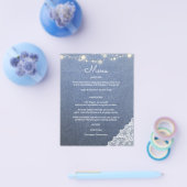 Budget Blue Jeans, String Lights & Lace Menu Flyer (Einzeln)