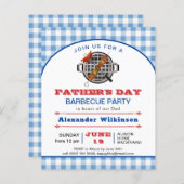 BUDGET Blue Kariert Vatertag GRILLEN Party laden (Vorne/Hinten)