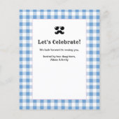BUDGET Blue Kariert Vatertag GRILLEN Party laden Flyer (Hinten)