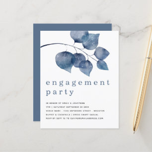 Budget Blue Künstlerisch Foliage Engagement Party